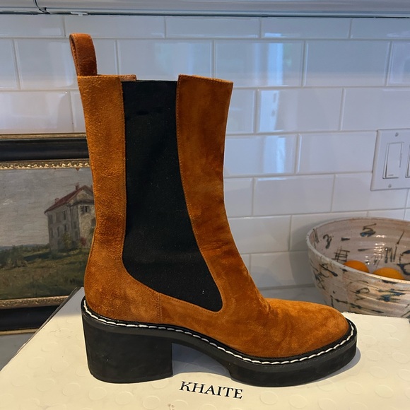 KHAITE Suede Leather Boot - Picture 14 of 15